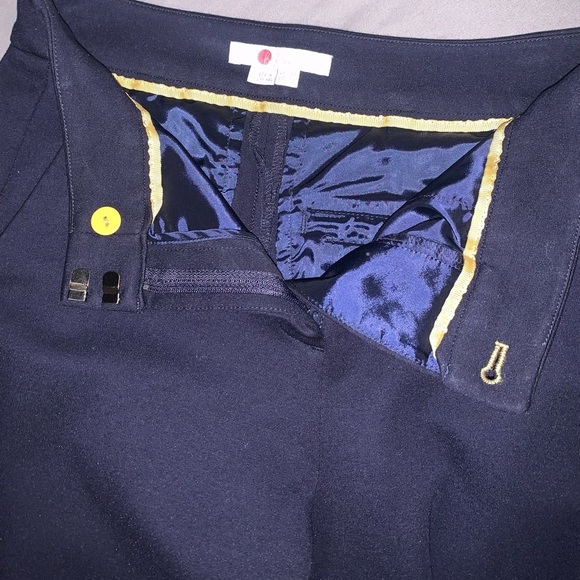 Boden Jersey Wide Leg High Rise Culottes Pants in Navy Blue 4 Petite - Picture 10 of 11